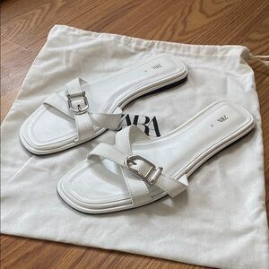 Zara White Women's Sandals
